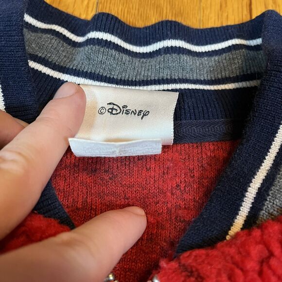 Vintage Disney World Sports Mens 2XL Fleece 1/4 Zip Mickey Mouse Fleece USA Made - Picture 6 of 14